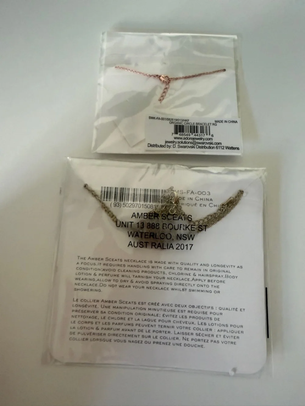 NEW Adore Swarovski Bracelet & Amber Sceats Necklace Gold Set